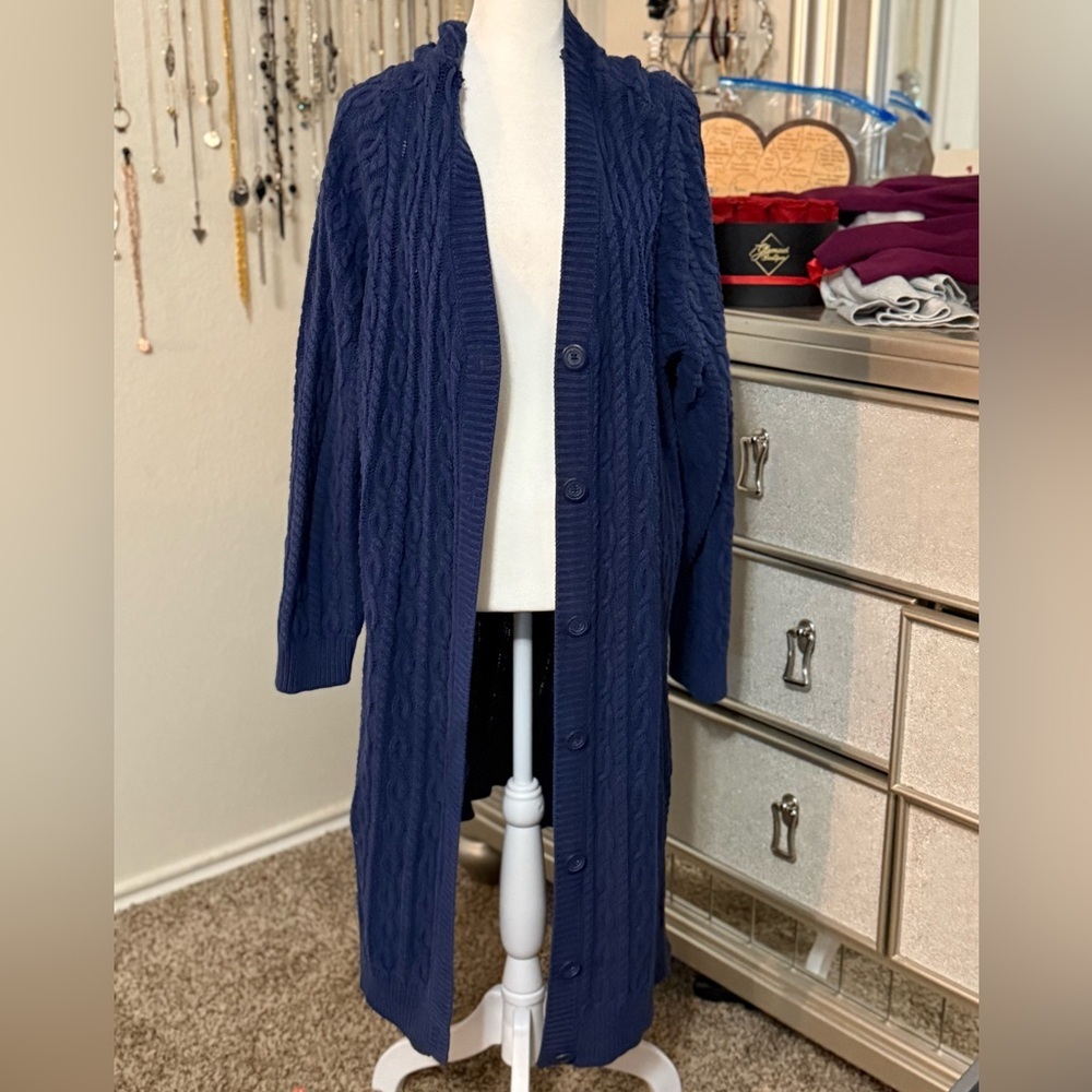 D &‎ co blue long cardigan
